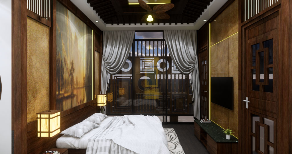 Phòng ngủ đậm nét truyền thống Việt