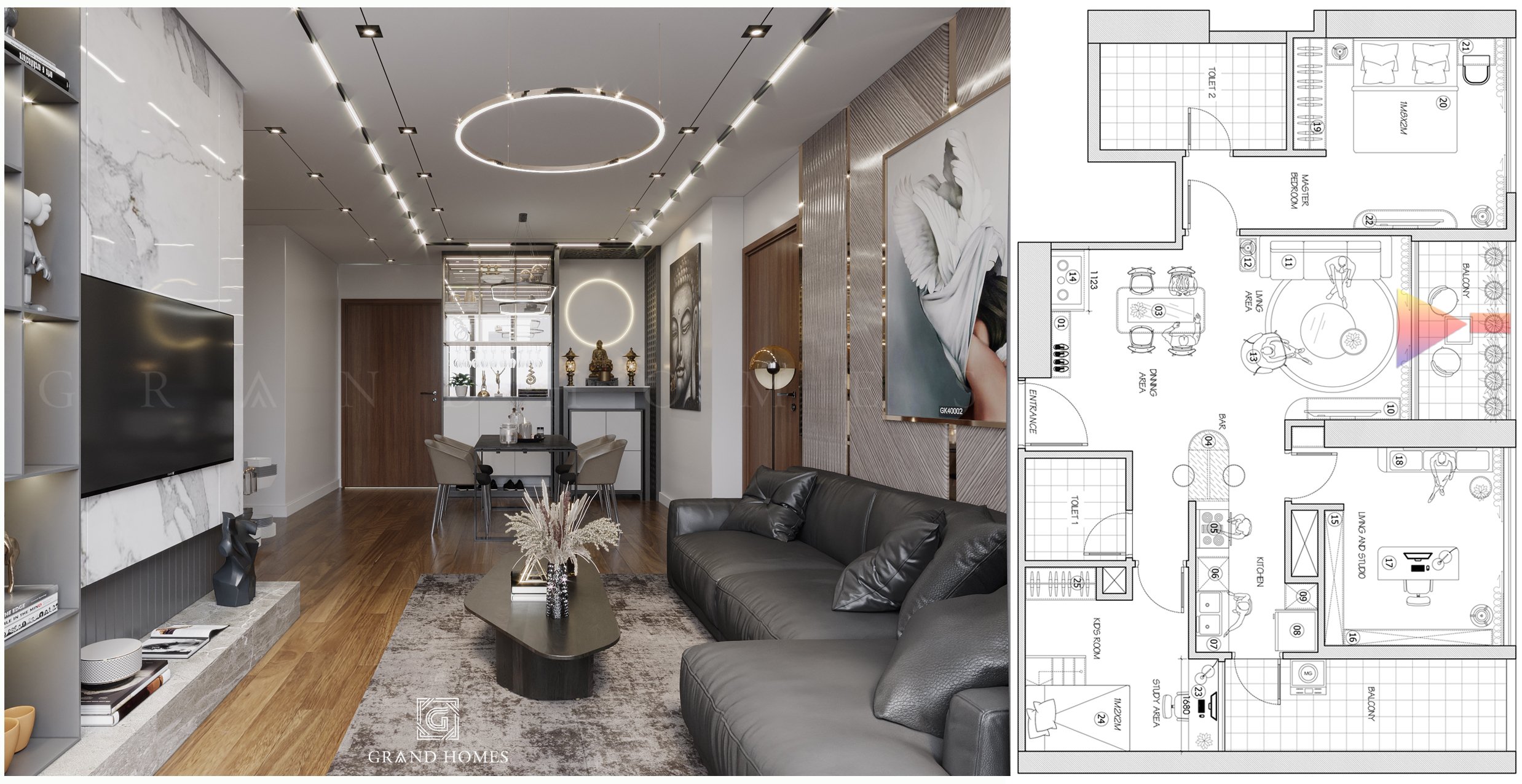 Thiết kế nội thất phải phù hợp với không gian và nhu cầu của gia chủ