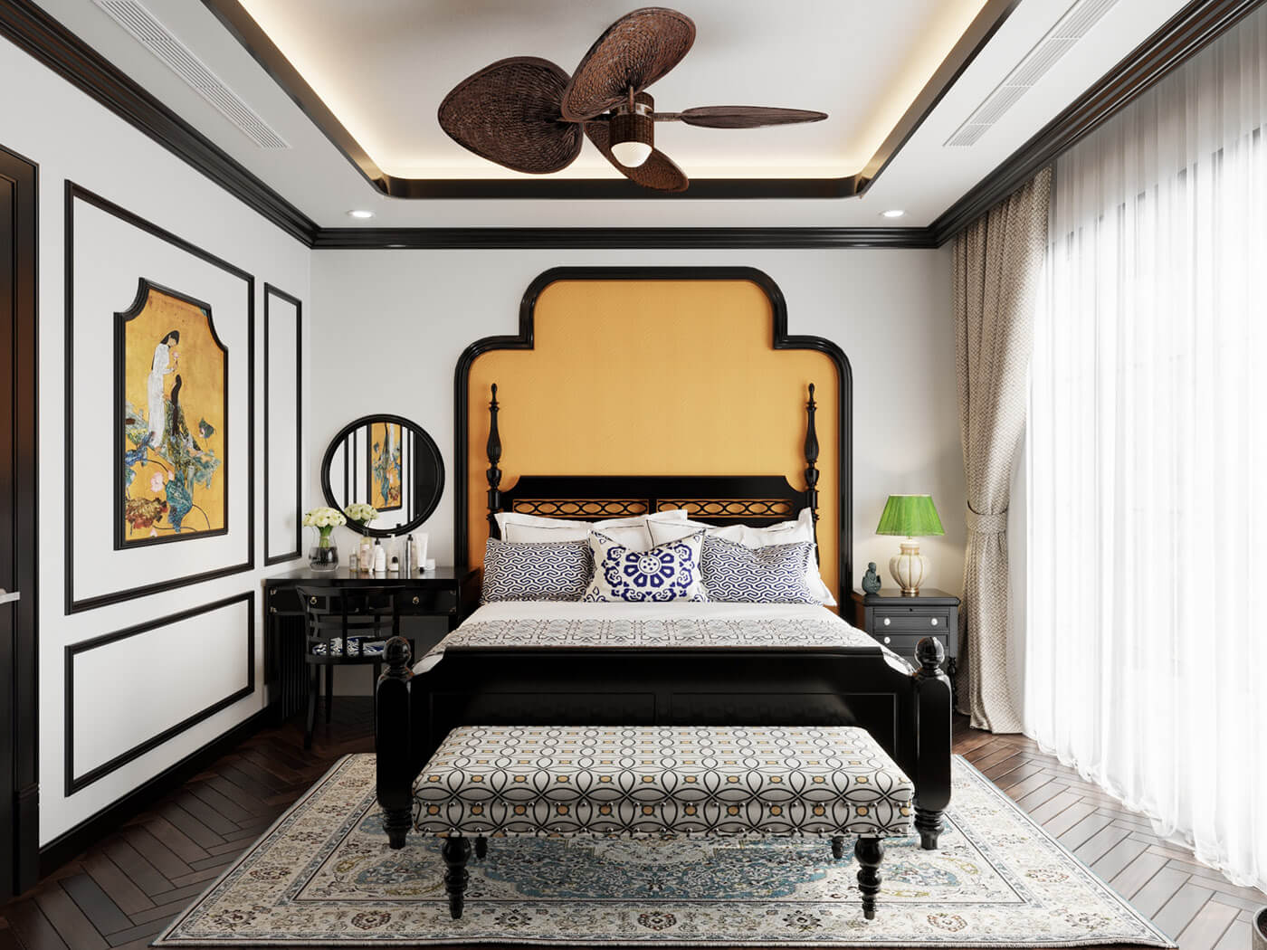Phòng ngủ phong cách Đông Dương sẽ trông như thế nào?