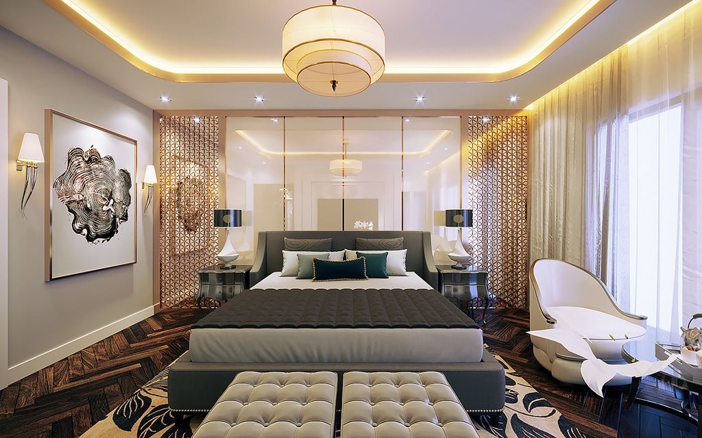 Thiết kế nội thất phòng ngủ biệt thự hiện đại sao cho rộng rãi và thoải mái
